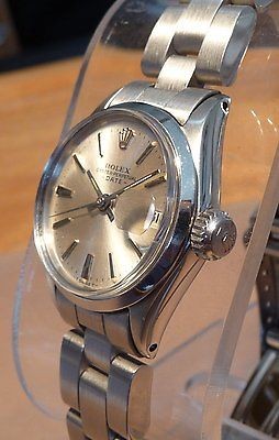   PERPETUAL DATEJUST 1960 LADIES STAINLESS STEEL WATCH wSILVER DIAL