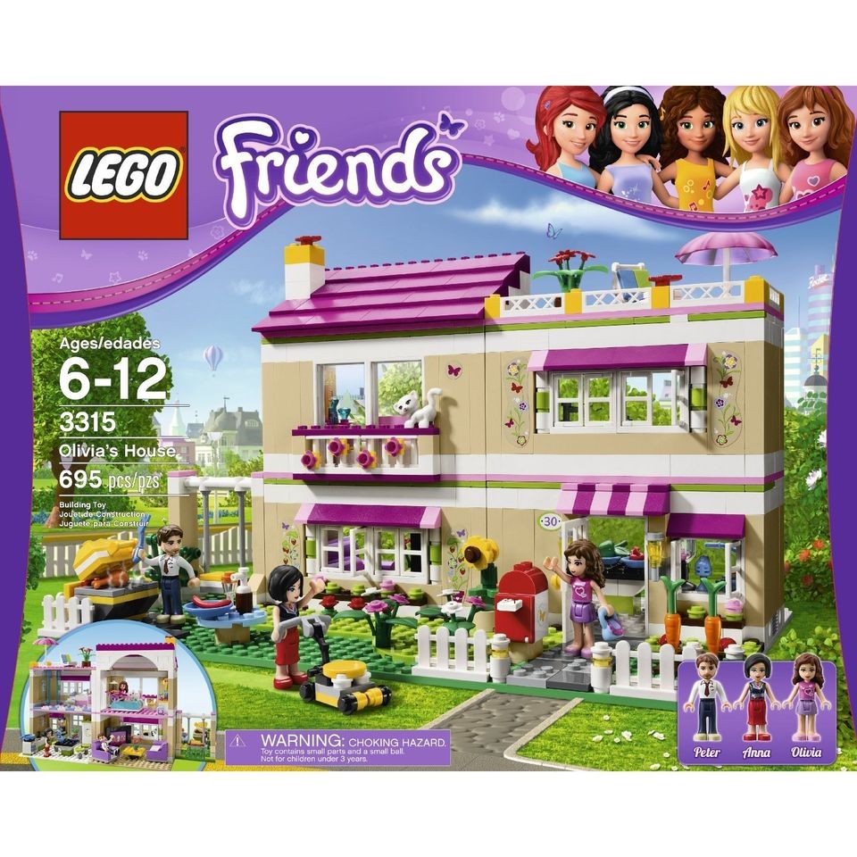 LEGO OLIVIAS HOUSE FRIENDS 3315 MINI FIGURES OLIVIA MOM RARE BUILDING 