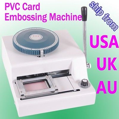 BRAND NEW 68 MANUAL PVC CARD EMBOSSER CREDIT ID EMBOSSING MACHINE g7