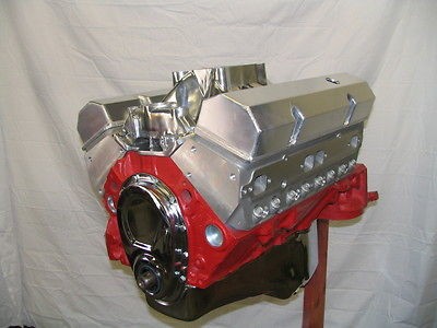 SMALL BLOCK CHEVY 383 STROKER CRATE ENGINE ALUM HEADS PUMP GAS 440HP 