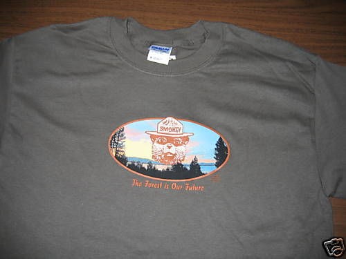 smokey bear t shirt smokey sunset brown