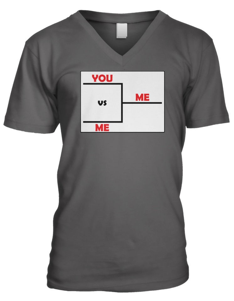 You Versus Me Game Mens V neck Sport T shirt Player Sport Pro 