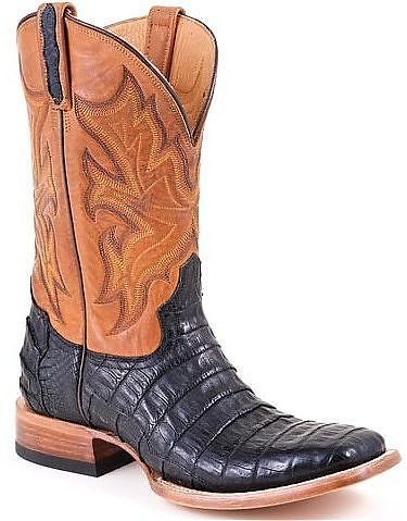 mens stetson caiman leather western cowboy boots