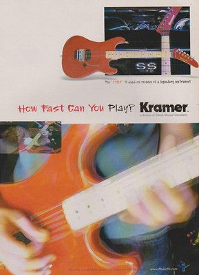 2002 KRAMER THE 1984 A DEAD ON REISSUE OF A LEGENDARY GUITAR PRINT 