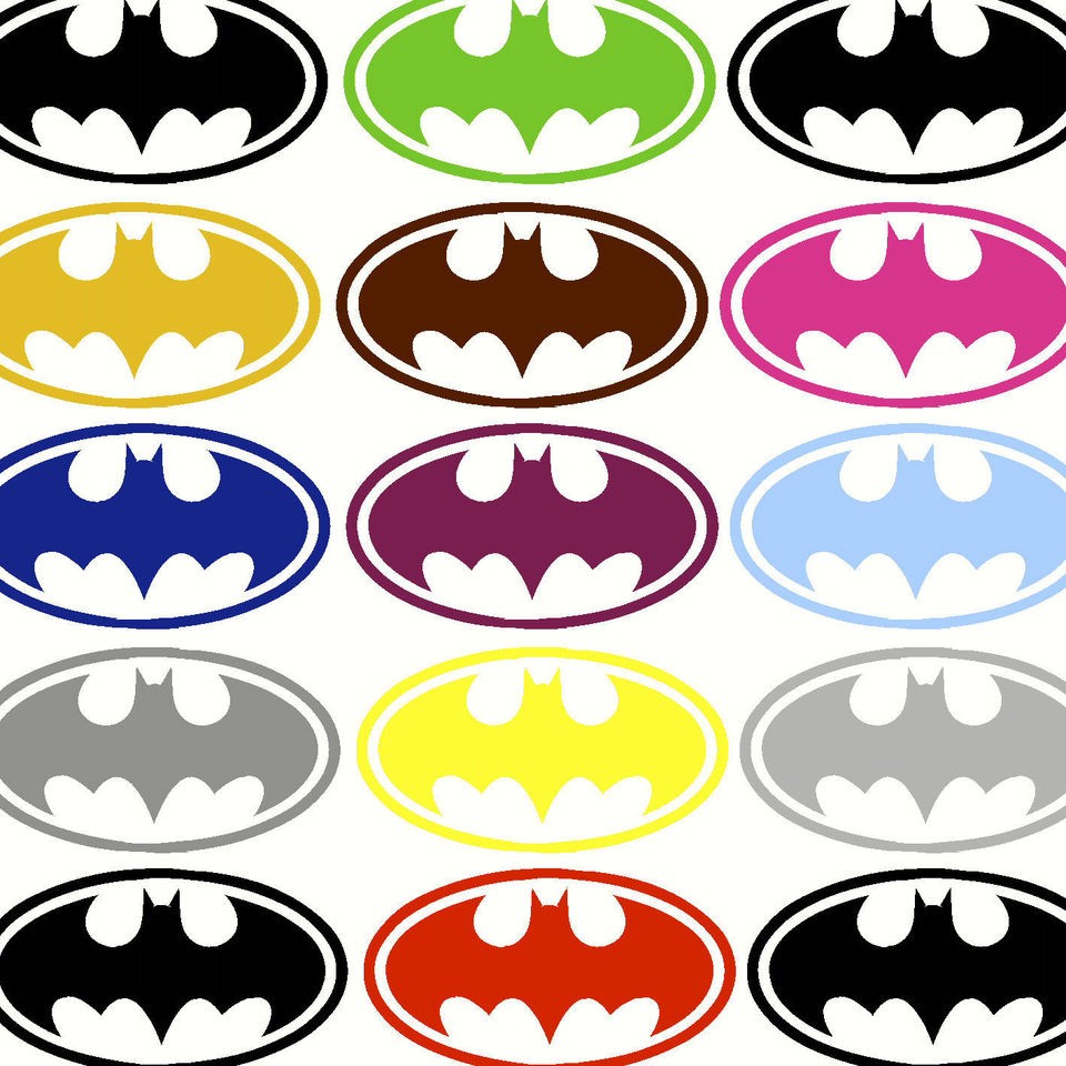   BATMAN BAT MAN LOGO CHILDRENS WALL ART STICKERS TRANSFER STENCIL DECAL