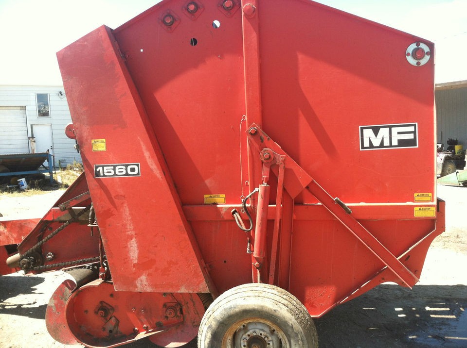 MASSEY 1560 ROUND BALER HAY STRAW BELT BALER WIDE BELTS HYD TIE 