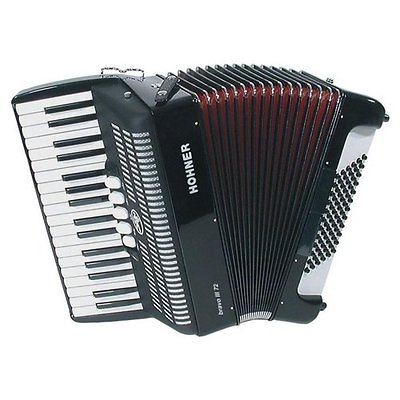 hohner bravo iii piano accordion 72 bass br72b black time