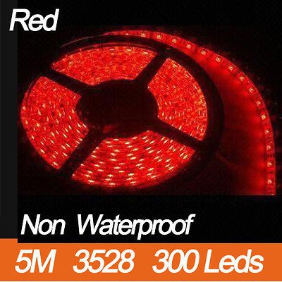 Fashion Red 3528 5M 300 Leds SMD Flexible Strip Strings Lights 60Leds 