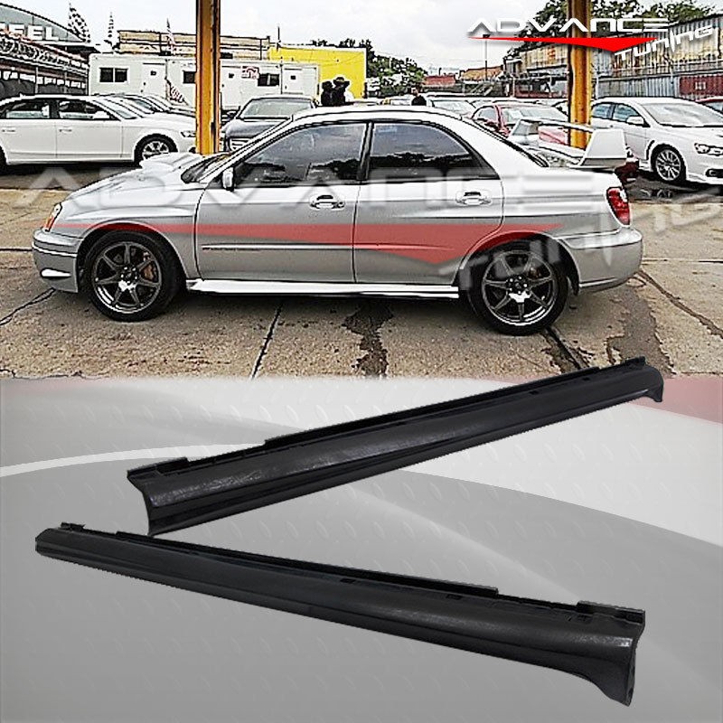 02 07 SUBARU IMPREZA WRX POLY URETHANE SIDE SKIRT SKIRTS 2PCS BODYKIT