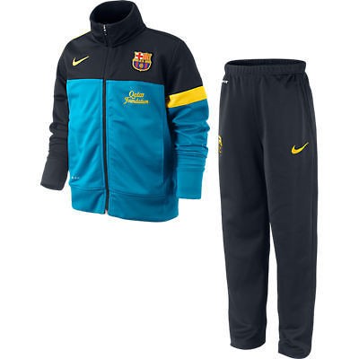 NIKE BARCELONA WARMUP KNIT TRACKSUIT 2012/13 BLUE BNWT LITTLE BOYS 