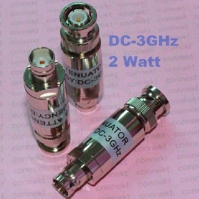 BNC 2W male to female RF Coaxial Attenuator DC   3.0GHz 20dB 50ohm