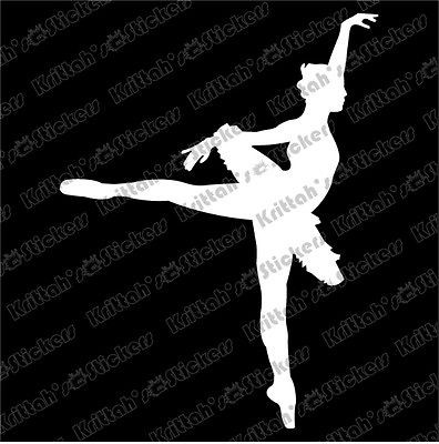   Vinyl Decal 2x3 dance ballet black swan lake car wall sticker K316