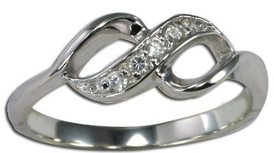   Zirconia Ring Size 10 Sterling Silver 925 Polish Fashion SHIP USA