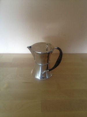 BEAUTIFUL ART DECO SILVER PLATED WATER JUG WITH WICKER HANDLE