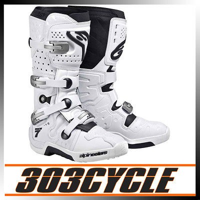 Alpinestars Tech 7 Off Road Dirt Bike Riding Boots   White