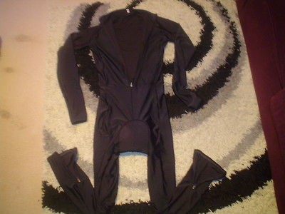 Black Cycling Triathlon Skinsuit / Speedsuit   Medium   FullBody 