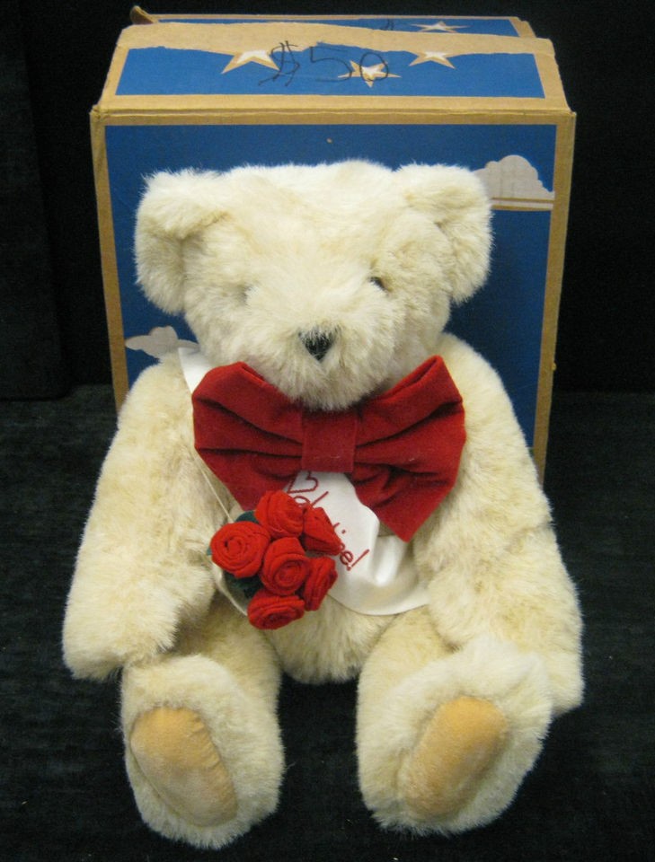 Vintage Vermont Teddy Bear Co. Valentine Teddy Bear Original Box See 
