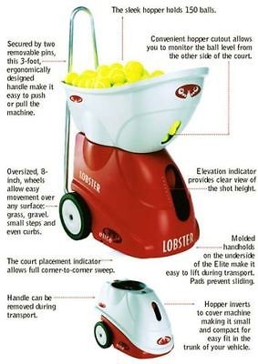 new lobster elite 1 tennis ball machine more options options