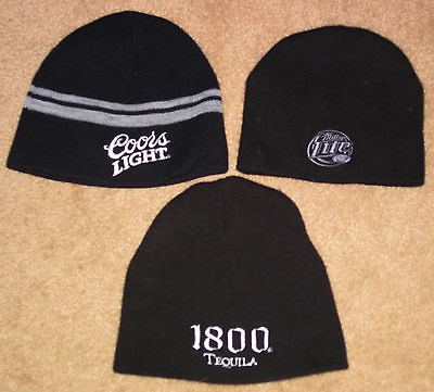   Coors Light, 1  Miller Light. 1 1800 Tequila MOTORCYCLE BIKER CAPS