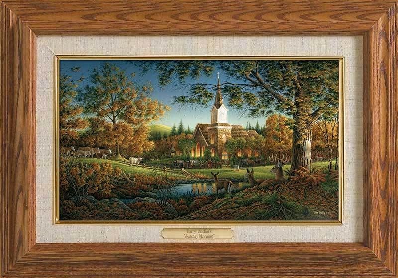 TERRY REDLIN Oak Framed Linen Print 5714492019 SUNDAY MORNING