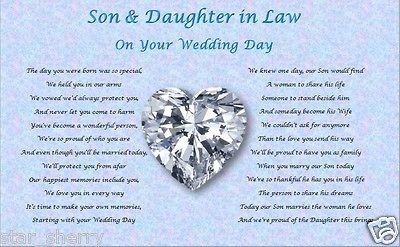 son daughter in law wedding day poem gift from united