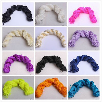   DIA.1mm Nylon Macrame Beading Cord Thread Braided Fit Beads Bracelet