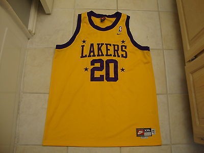 Vintage NBA Los Angeles Lakers GARY PAYTON Sewn Nike Jersey 57 XXL