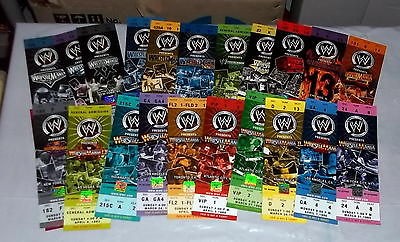 WWE Jakks Classic Superstars Wrestlemania Tickets COMPLETE SET #1 22 