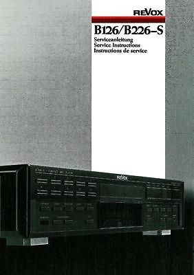 Newly listed Studer Revox B126_B226 S Service Instructions