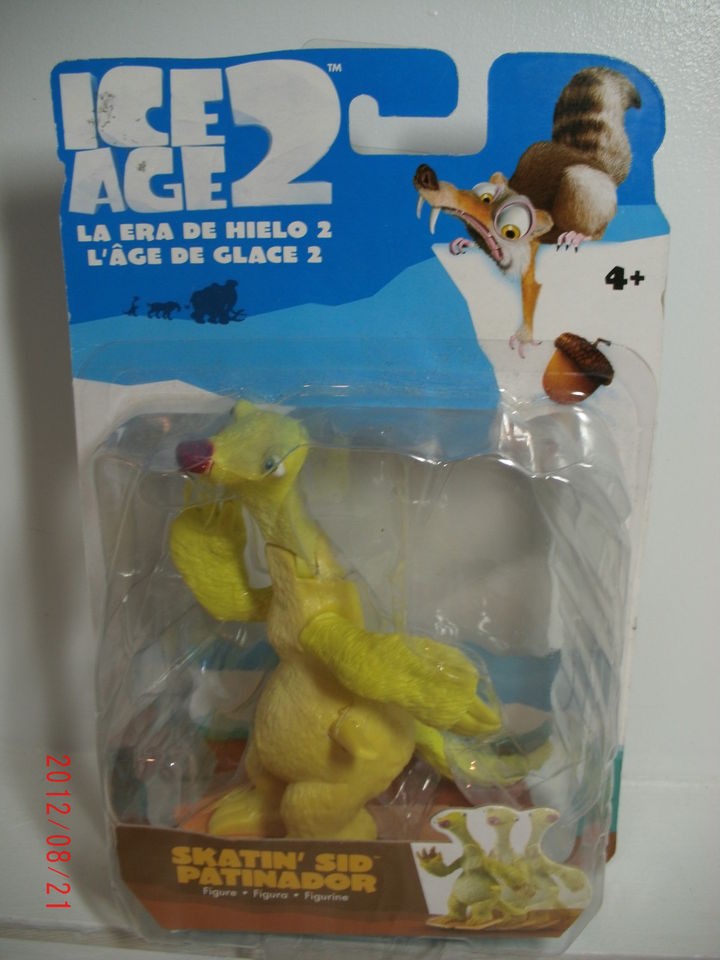 MATTEL ICE AGE 2 WIND UP SKATIN SID PATINADOR TOY FIGURE 4 1/5