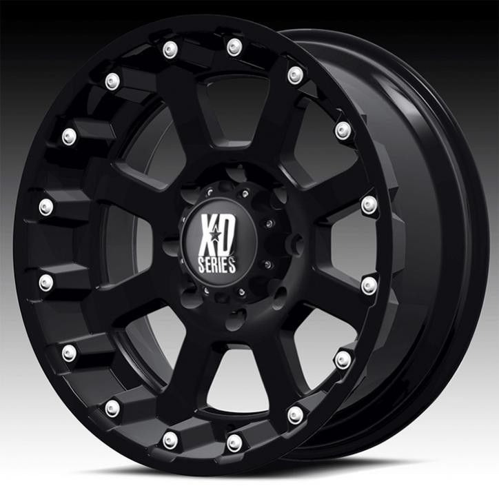 17 inch 17x9 KMC XD black wheels rims 6x5.5 6x139.7 sequoia tacoma 