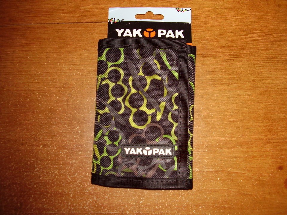 yak pak brass knuckles camo tri fold velcro wallet new