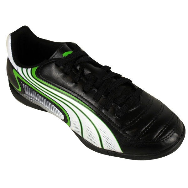 Boys Puma V6 11 TT Astros Astro Turf Black White Football Boots 