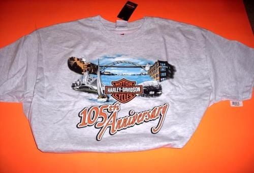 harley 105th anniversary rally t shirt large xl 2xl new