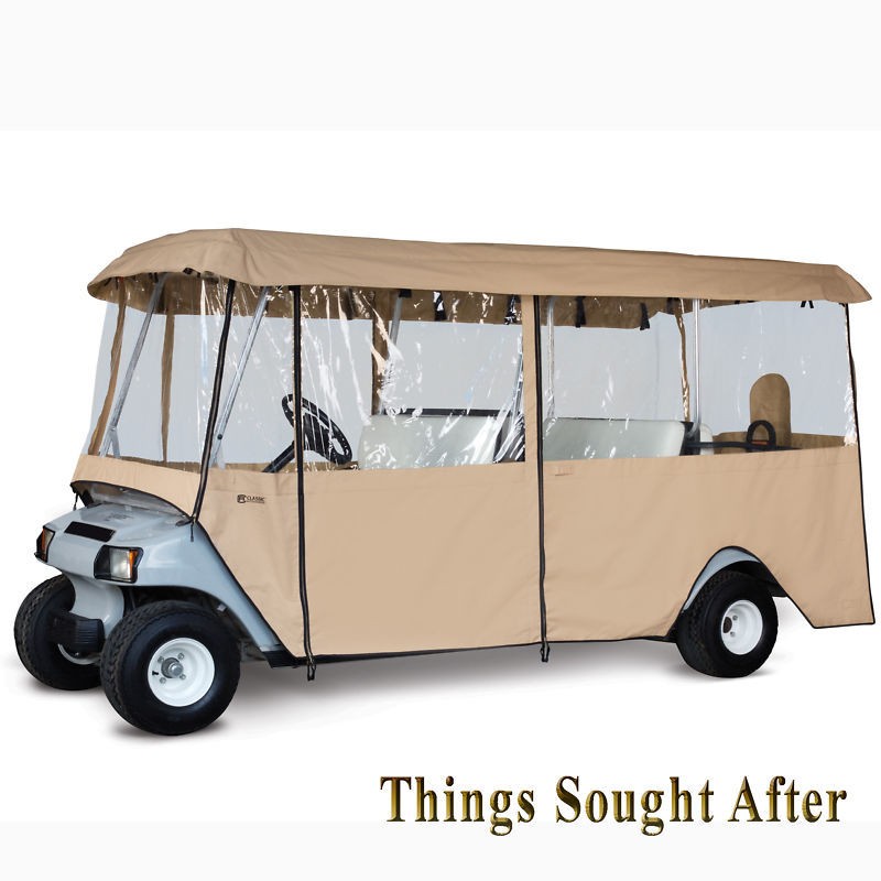 deluxe 4 side 6 passenger golf car enclosure cart cover