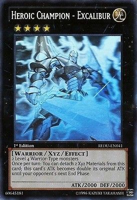 1x NM Heroic Champion   Excalibur   REDU EN041   Ghost Rare   1st 