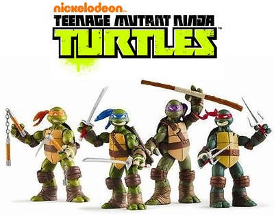 TEENAGE MUTANT NINJA TURTLES 2012 SET OF 4 MICHELANGELO LEONARDO RAPH 