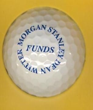 golf financial morgan stanley dean witter funds logo ball