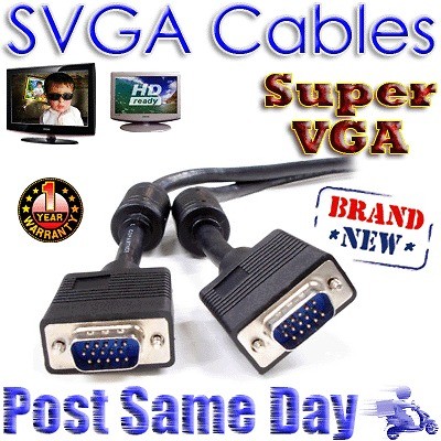 VGA PC LCD TFT Monitor Video Graphics Cable 1M 1.5M 2M 2.5M 5M 7M 