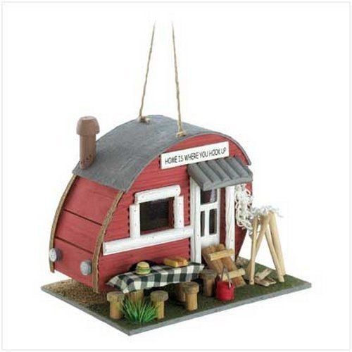 vintage trailer birdhouse park camper bird house new time left