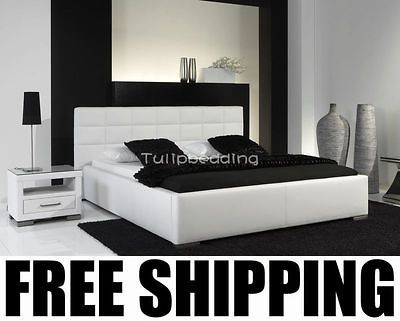 Italian Design Brand New MODERN QUEEN Size PU LEATHER BED FRAME