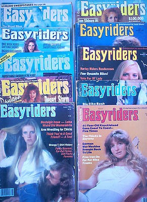 10 Vintage Easyriders Damaged Magazines Lot/Dirt Bike/Harley Davidson 