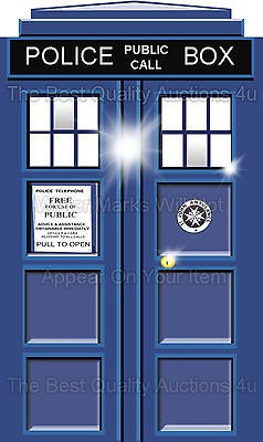   POLICE BOX 2.5 X 4 QUALITY VINYL STICKER UV & WATER RESIST NEW