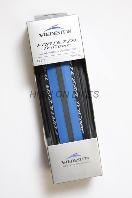 Vredestein Fortezza TriComp Road Bike Tyre Folding 700 x 23 Blue