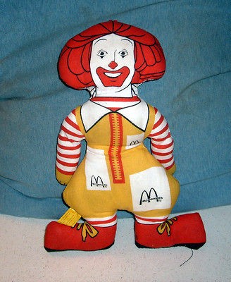 Vintage RONALD MCDONALD 13 Cloth DOLL McDonalds 