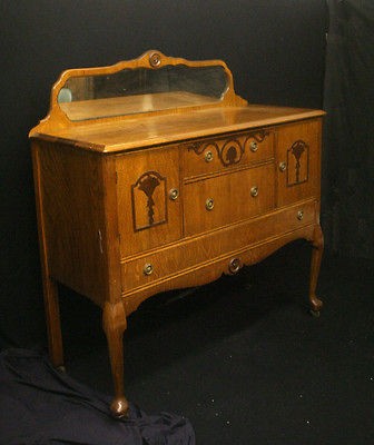 Arts and Crafts Style Tiger Oak Buffet Server Sideboard Dresser 