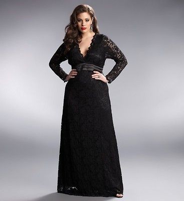 plus size kiyonna analisa lace column maxi dress