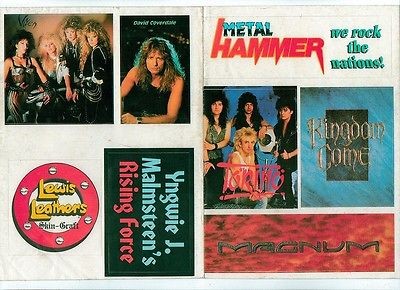 VIXEN / WHITESNAKE /TORINO METAL HAMMER SHEET OF UNUSED STICKERS