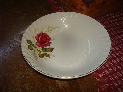 Vintage 1960s Ridgway 9 Ironstone Bowl Anniversary Rose England