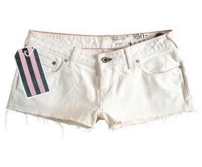 JACK WILLS SPRINGTON WHITE DENIM SHORTS CUTOFFS WOMENS UK SIZE 14 